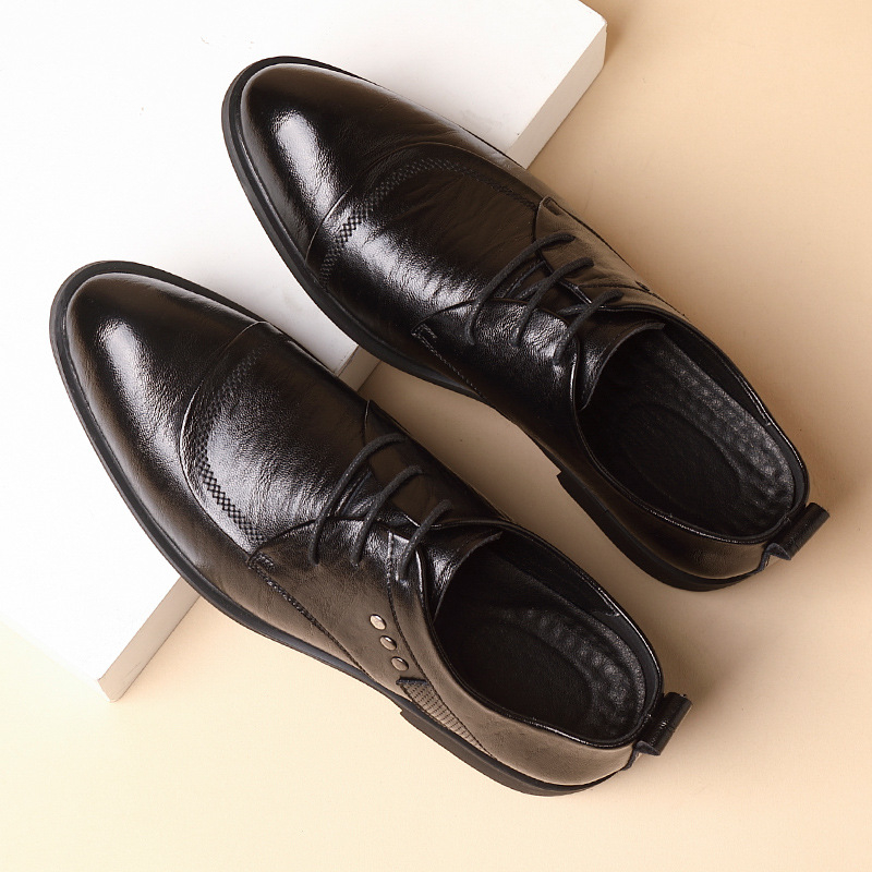 Leather Oxford Shoes With Meta - đánh giá và giá Men'S Formal Office Wear Shoes