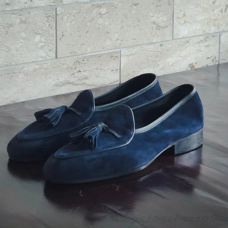 Tassel Decor Men Loafers Navy  - đánh giá và giá Men Formal Wear Shoes