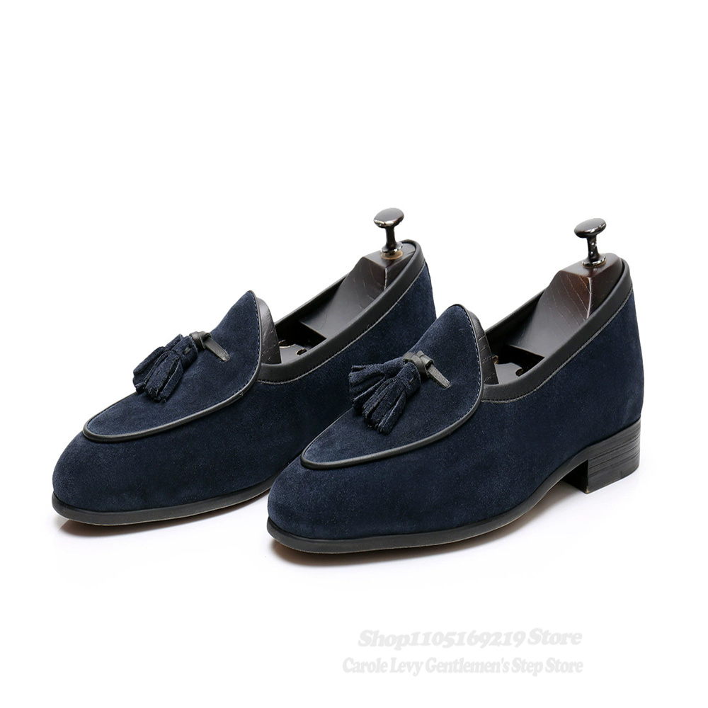 Tassel Decor Men Loafers Navy  - đánh giá và giá Men Formal Wear Shoes
