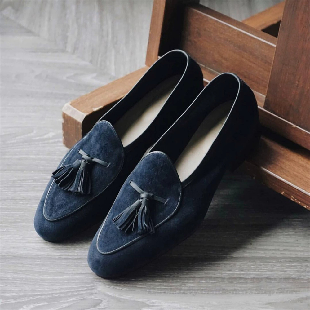 Tassel Decor Men Loafers Navy  - đánh giá và giá Men Formal Wear Shoes