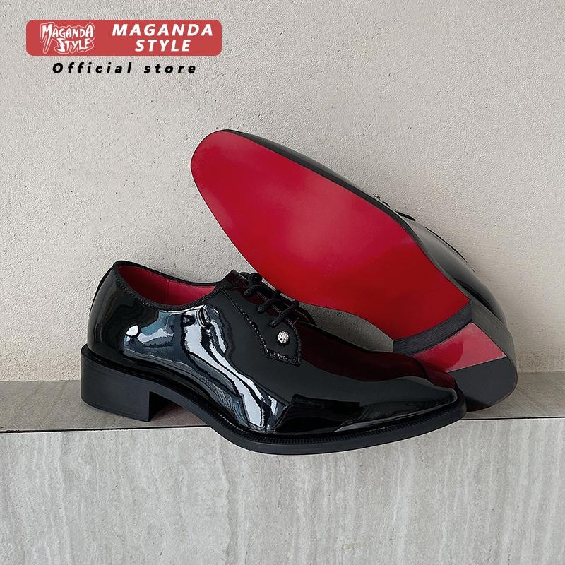 New Derby leather shoes for me - đánh giá và giá Men Formal Wear Red