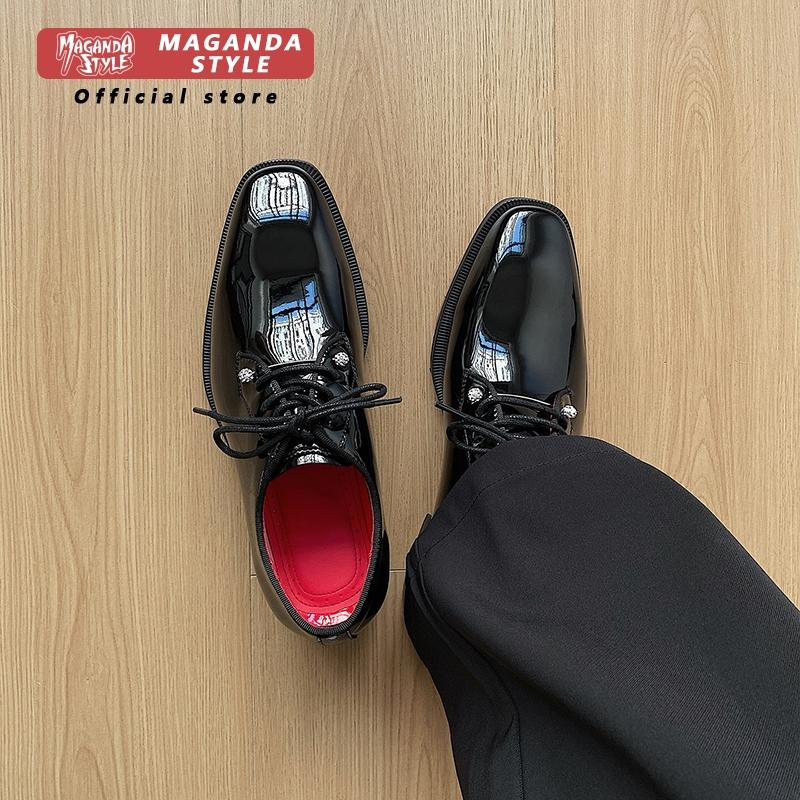 New Derby leather shoes for me - đánh giá và giá Men Formal Wear Red