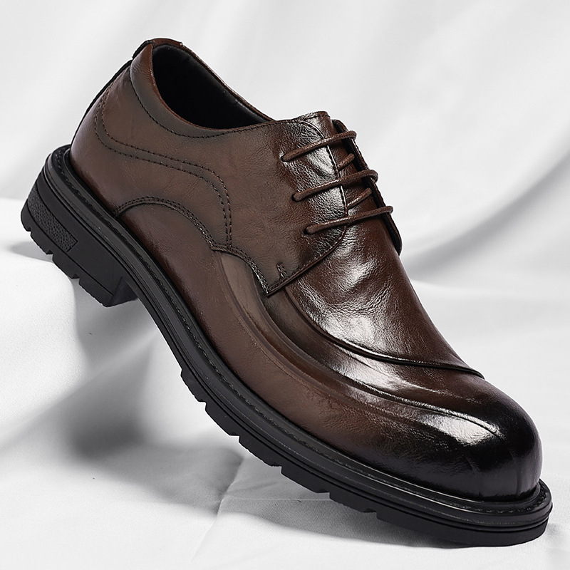 Brown Burnished Genuine Leathe - đánh giá và giá Men'S Formal Office Wear Shoes