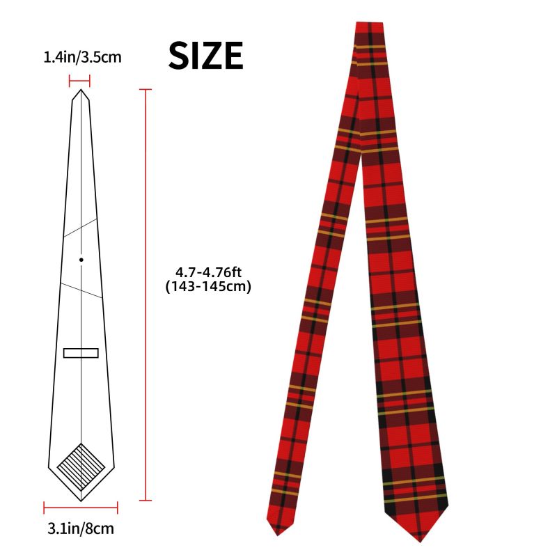 Scottish Tartan Men's Necktie  - đánh giá và giá Men Formal Wear Red