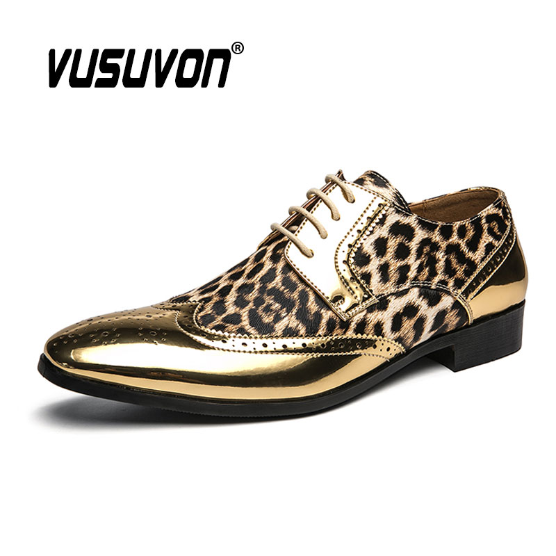 Luxury Leopard Print Formal Me - đánh giá và giá Men Formal Wear Shoes